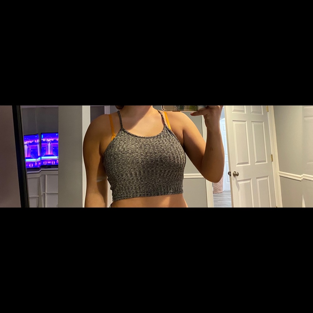 Marbled halter crop top!